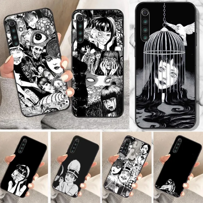 Junji ito Tomie Phone Case for Xiaomi Mi 12 12S 12T 11T 10T 9T Lite Pro Ultra Poco F3 F4 X4 GT Black Silicone Phone Funda Cover