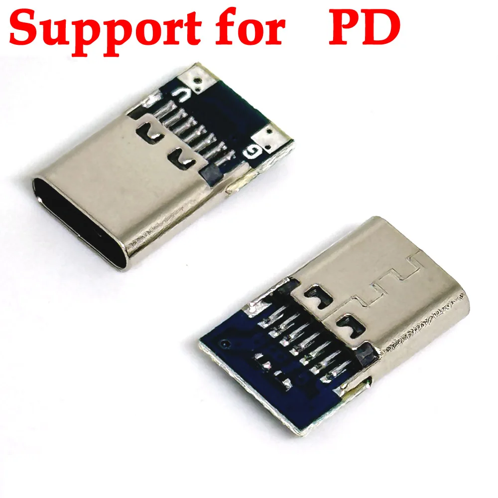 USB 3.1 type c Female Connectors Jack Tail Dual resistor usb Dual resistor Electric Terminals welding DIY data cable Support PD