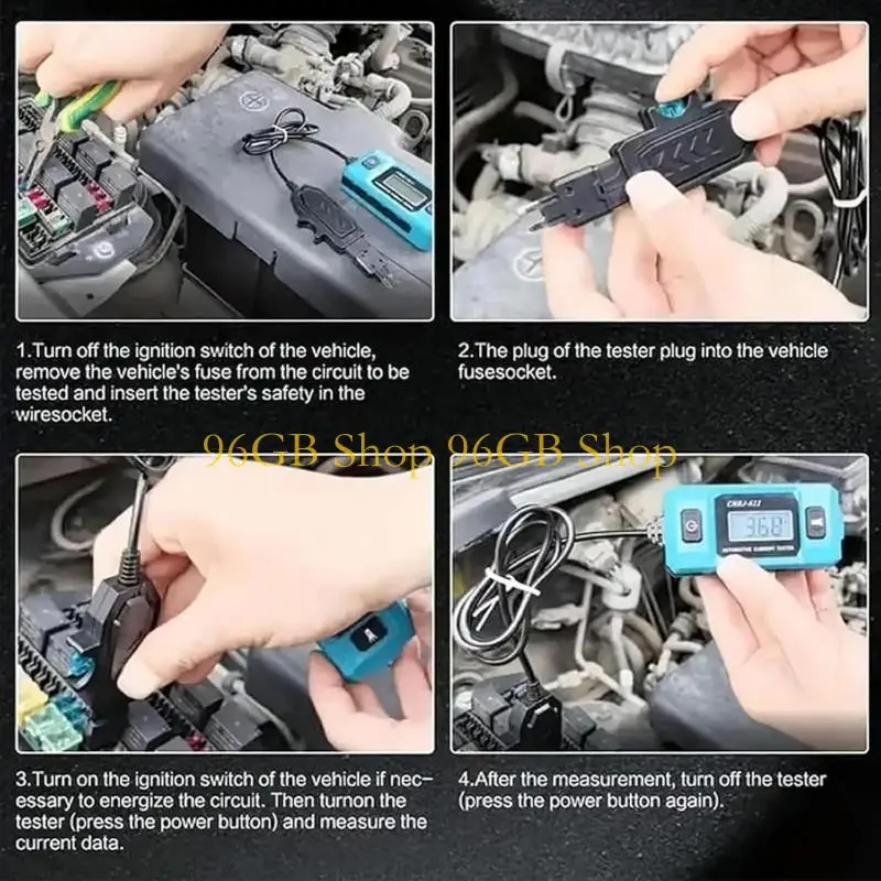 96GB Car Electrical Tester With Shockproof Design And Easy Operation Car Maintenance Tool Automotive Blade Checker