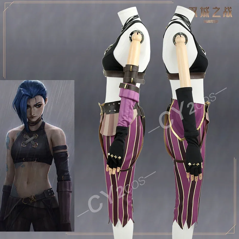 أزياء كوسبلاي أنيمي غامضة كوسبلاي جينكس التأثيرية أزياء شعر مستعار حذاء وشم جامعة الأساطير ملابس الهالوين كرنفال امرأة مثيرة