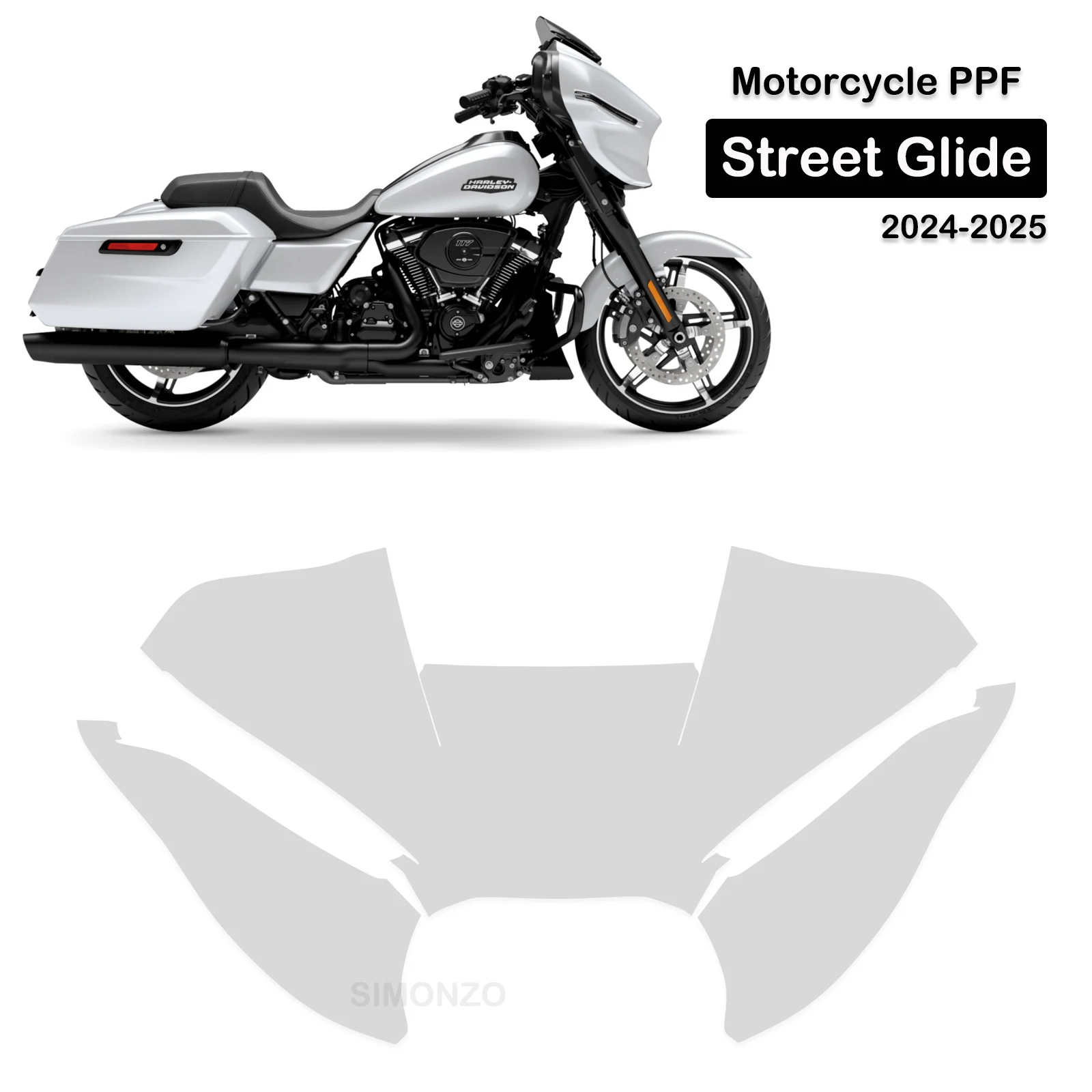 

2025 For Harley Street Glide PPF Paint Protective Film Motorcycle TPU Anti-scratch Protective UV Resistant Invisible Protective