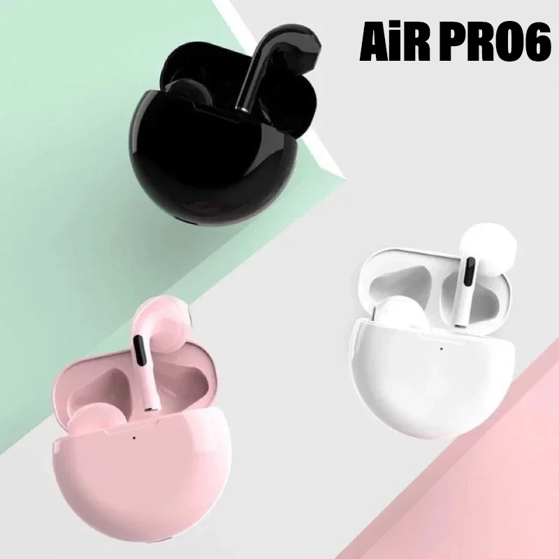 Original Air Pro 6 TWS Wireless Bluetooth Earphones Mini Pods Earbuds Earphone Headset For Xiaomi Android Apple iPhone Headphone