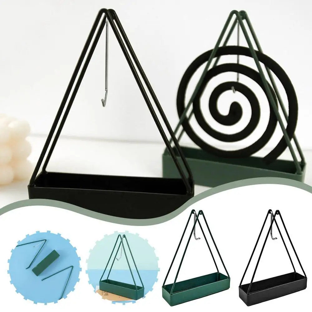 Iron Mosquito Coil Holder Triangle Mosquito Repellent Courtyard Stove Family Holder Repellent Incense Stand Incense Mosquit K4N8