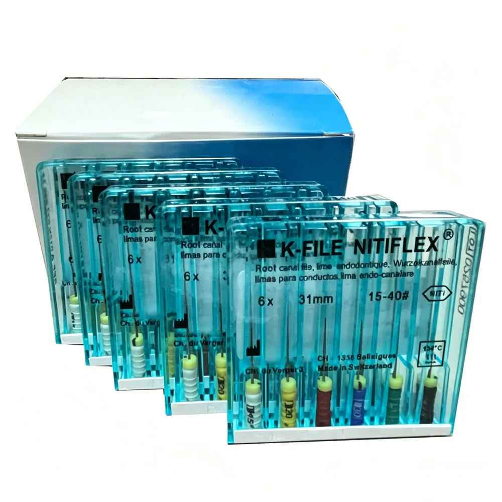 

72 шт./12 коробок Стоматологические K-файлы NITIFLEX для корневых каналов, ручные, никель-титановые, 21/25/31 мм
