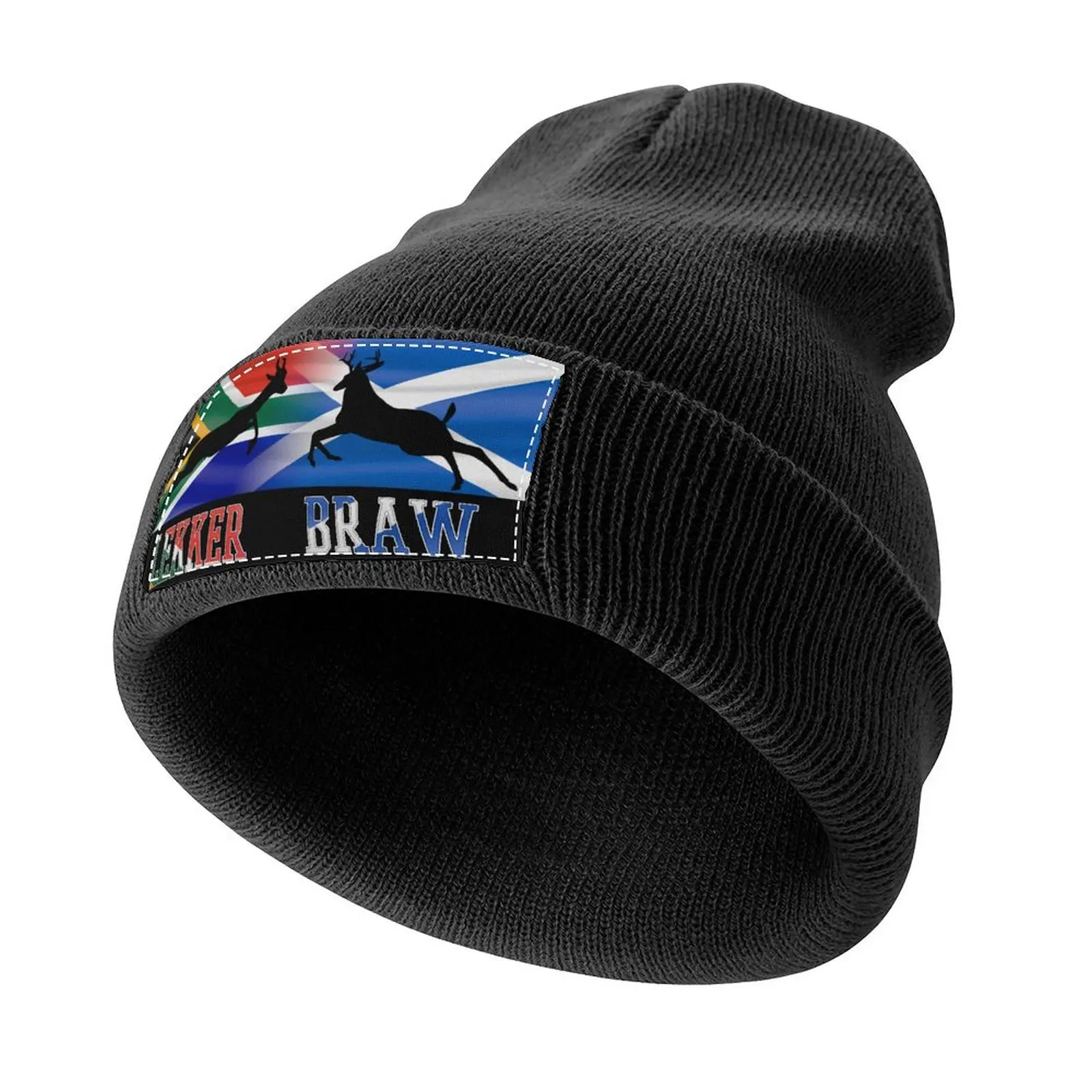 

South Africa Scotland deer Lekker Braw (CLEAN) Knitted Cap Anime Hat Bobble Hat tea Hat Thermal Visor Women's Hats Men's