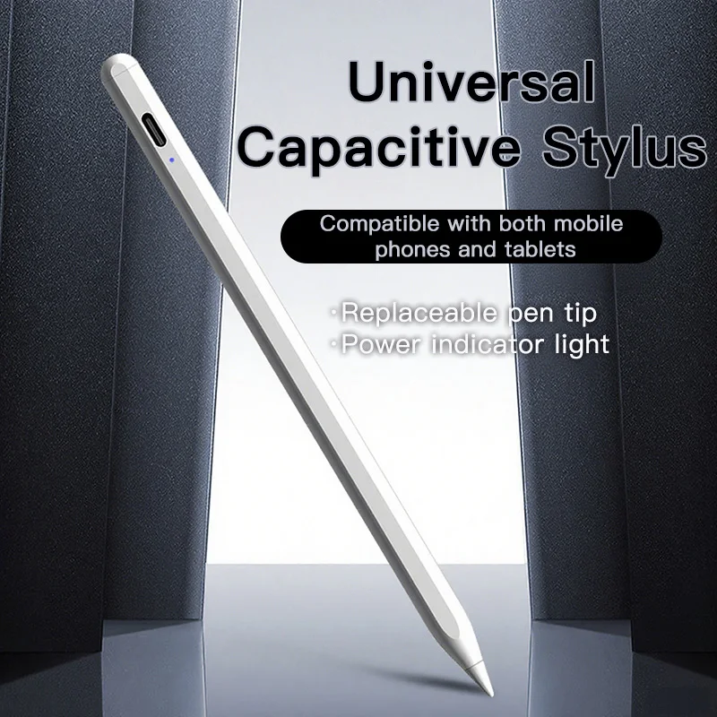 안드로이드 iOS용 스타일러스 펜, 아이패드 액세서리용 범용 터치스크린 정전식 펜, 샤오미 화웨이용 애플 펜슬 드로잉 펜