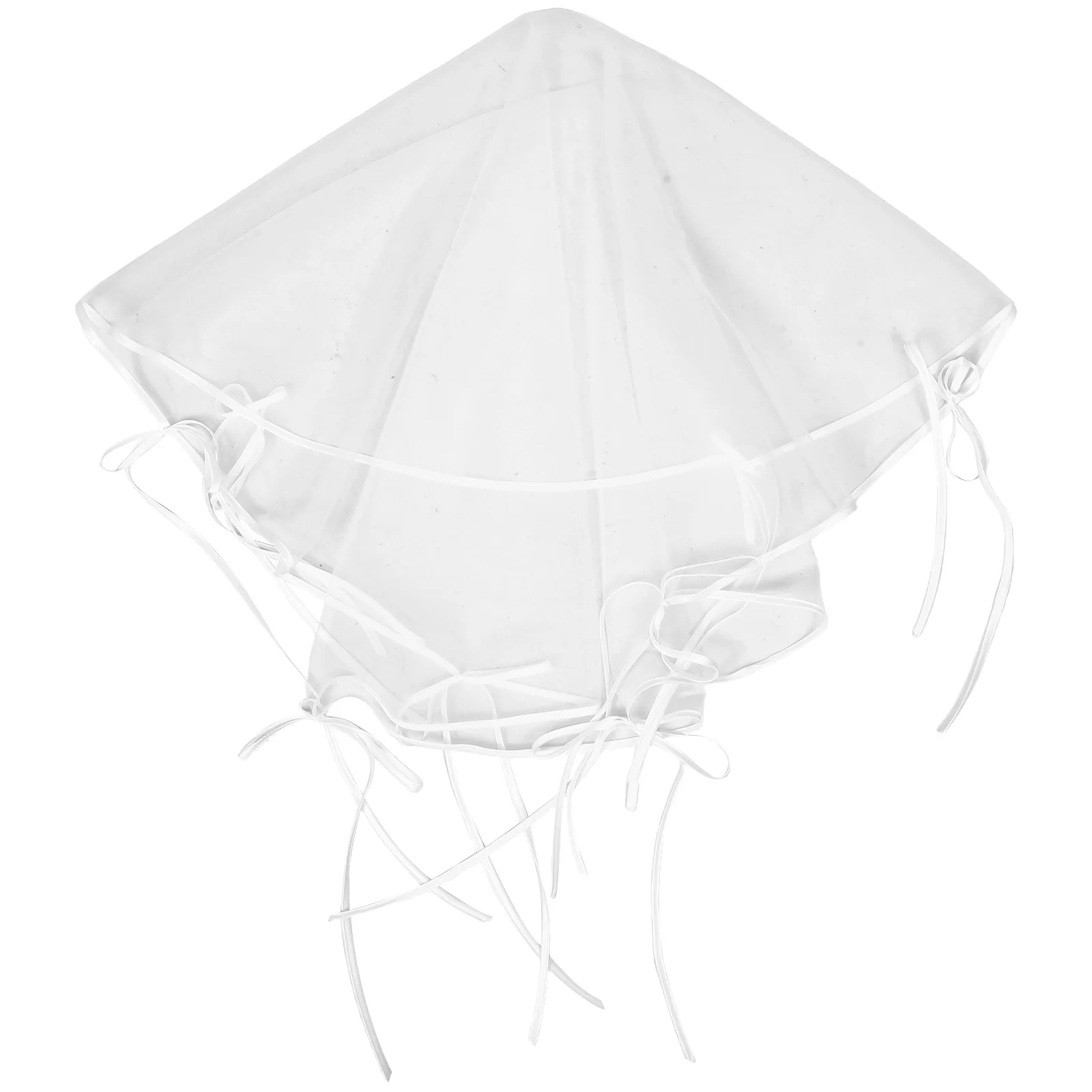 حجاب زفاف قصير للعروس، إكسسوار شعر أنيق على شكل فيونكة، غطاء رأس من التول خفيف الوزن، حفل حديقة الشاطئ للكنيسة