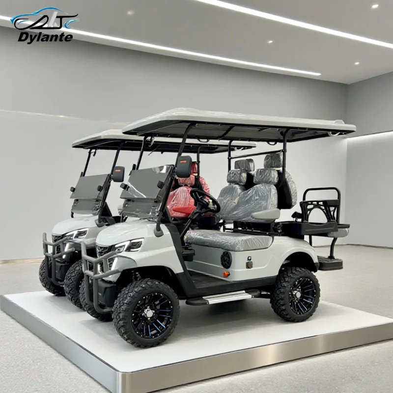 China Supplier Quality Assurance Lithium Battery 2+2 Seats Off Road Tire Golf Carts Electric Scooter