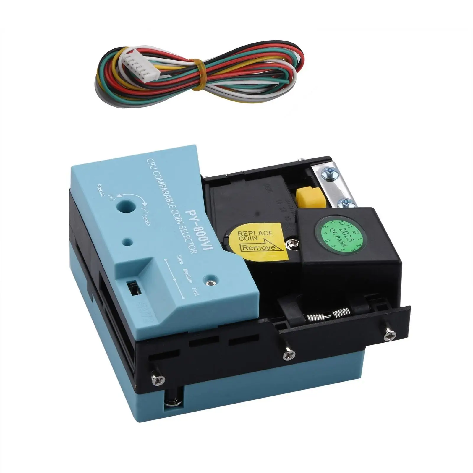 Arcade Accessory PY-800VI Upright Coin Acceptor Supports 22mm–27mm Tokens Random Color
