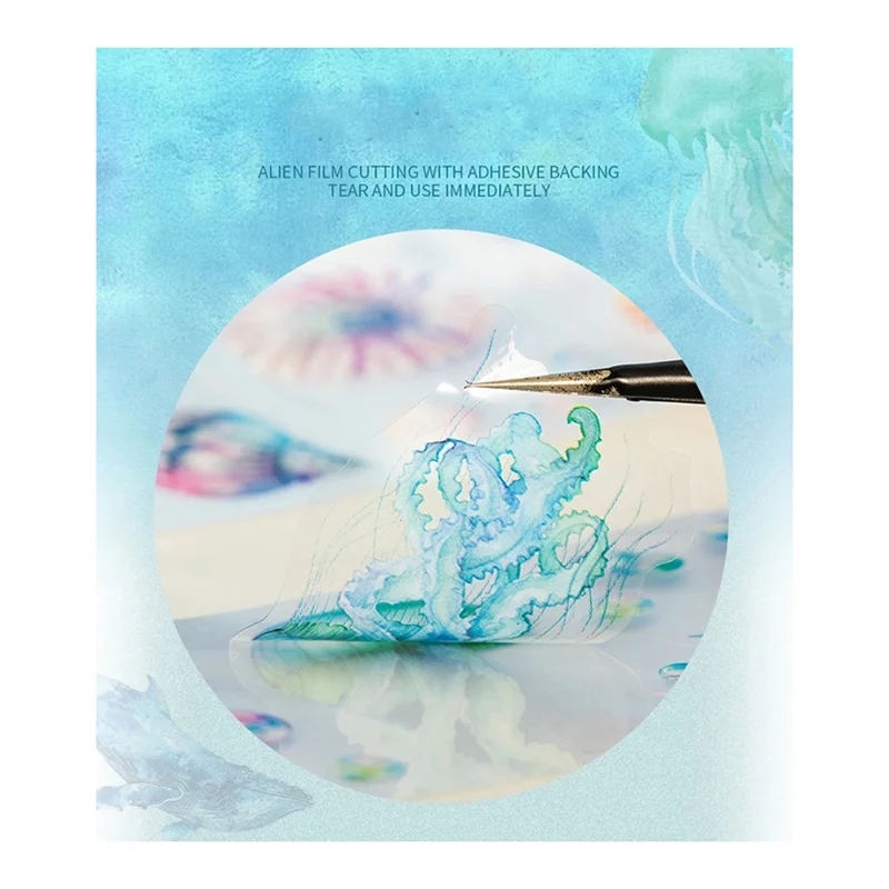 

50Mmx 200Cm Vintage Sea Landscaping Deep-Sea Shimmer Series PET Tape DIY Journal Material Collage Stationery