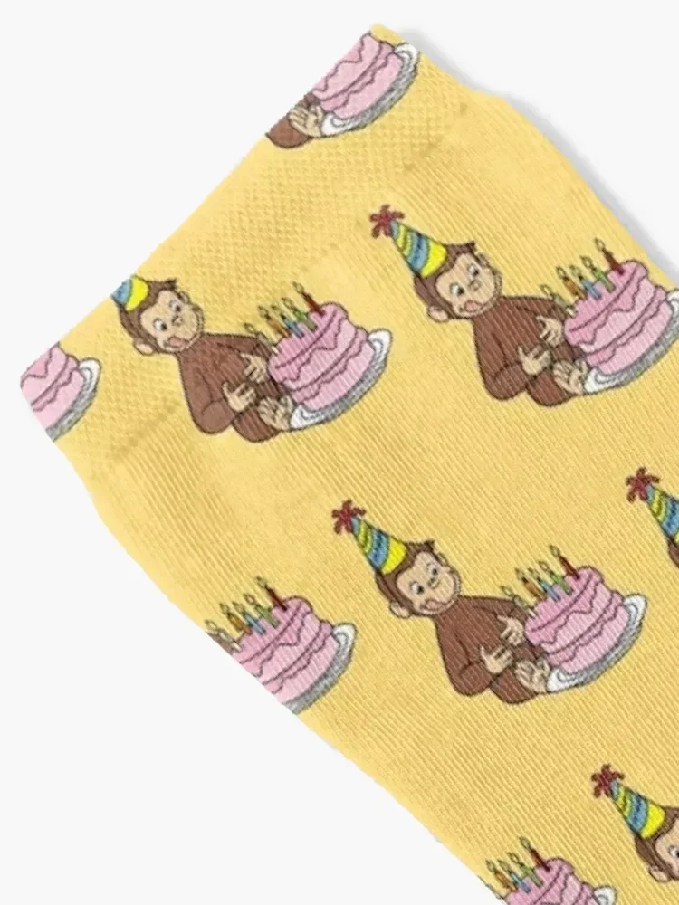 Curious George birthday Socks Christmas Heating sock snow Women Socks Men's