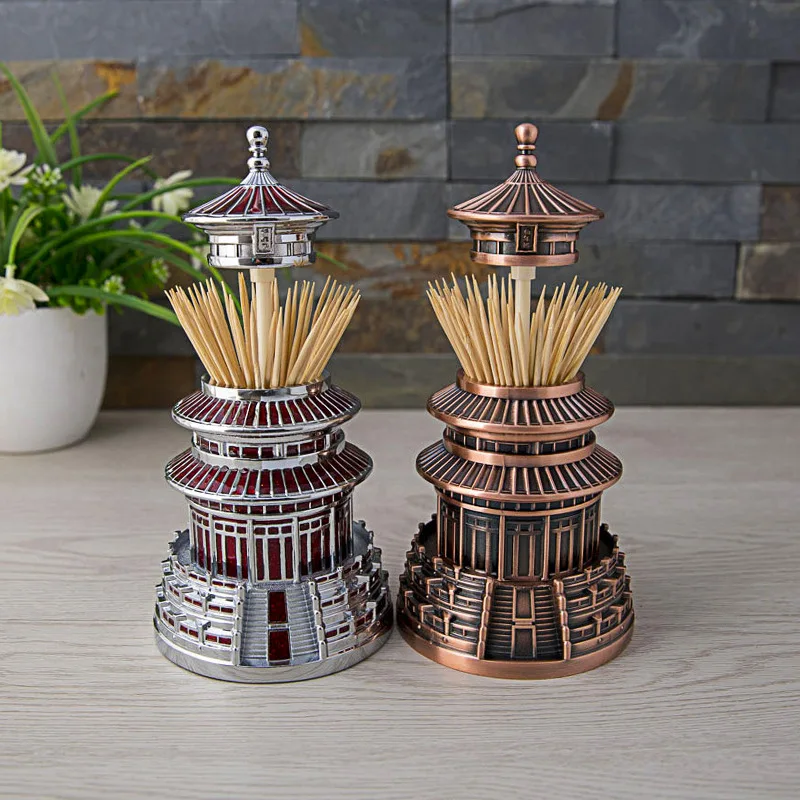 Europe Automatic Press Stype Metal Toothpick Dispenser Smart Kitchen Items Toothpick Shooter For Dinner Table Decoration TP02