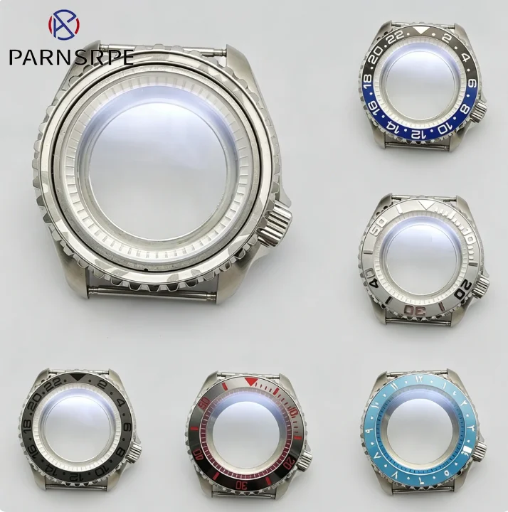 

42mm Silver Tone Stainless Steel SKX Case, Sapphire Glass Men's Watch Parts 007 Watch Conversion Parts Fits NH35 NH36