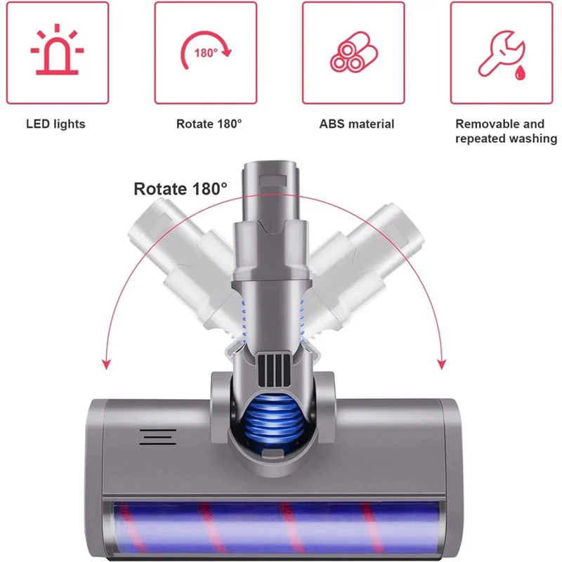 For V6 DC58 DC59 DC61 DC62 DC74 Vacuum Cleaner Replacement Floor Brush Tool Soft Roller Cleaner