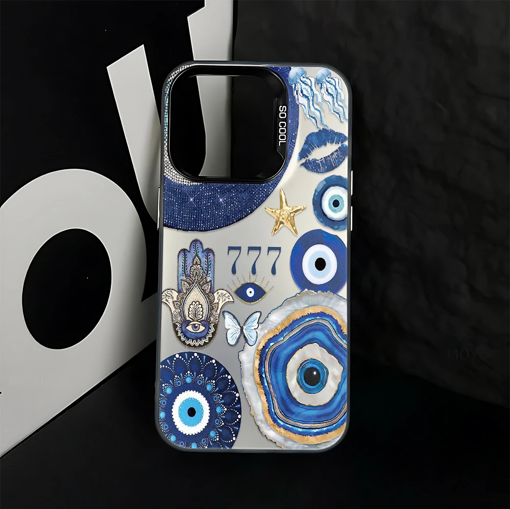 Blue Evil Eye Pattern Mystic A - Apple Iphone 15 Pro Max ulasan dan harga