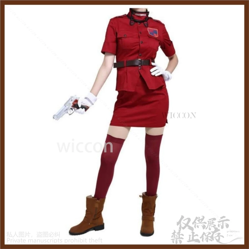 Anime Hellsing Herushingu Cos Seras Victoria Cosplay Costume Vampire Police Uniform Sexy Skirt Wig Woman Carnival Suit Lolita