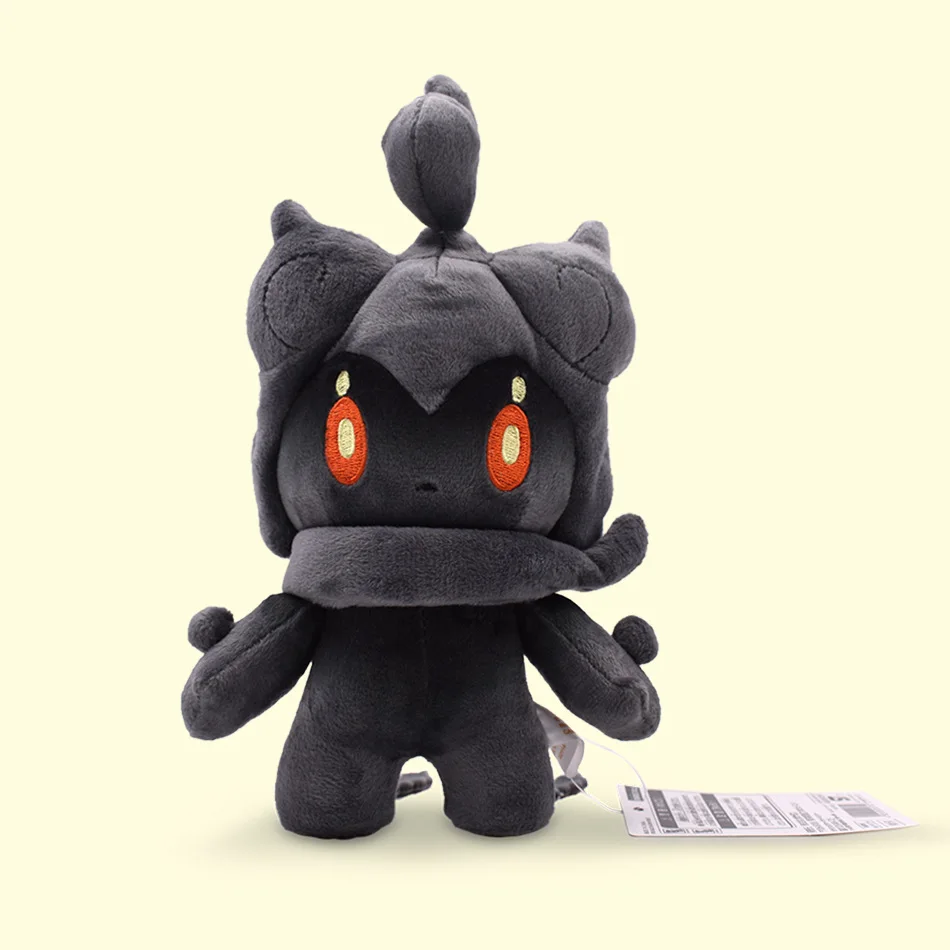 Pokemon 25cm Marshadow Plush Marshadow Stuffed Doll Anime Smoke Elf Plushies Toys Hobbies Collection Xmas Gift For Kids