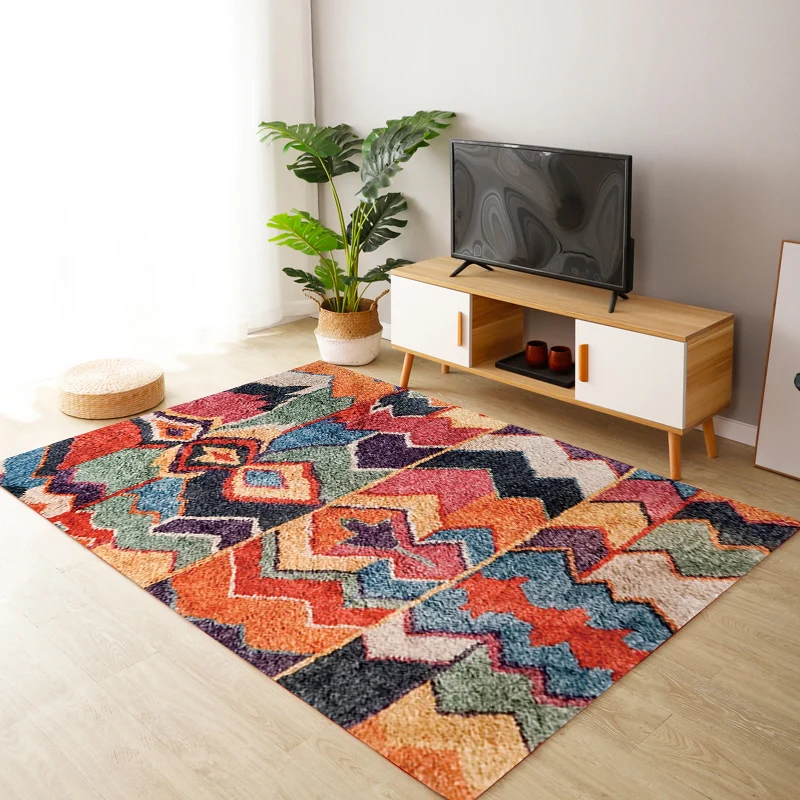 Tappeto da soggiorno in stile Boho per grandi aree, confortevole, morbido e moderno, decorazione per la casa, tappeto estetico soffice per camera da letto, tapis Julaiв ».