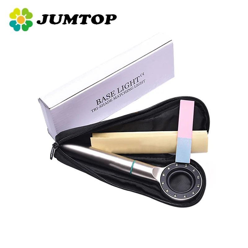 

JUMTOP Dental Base Light Restoration Teeth Shade Matching Lamp 12 LED Hand Held Shade Matching Light Oral Colorimetric Lamp