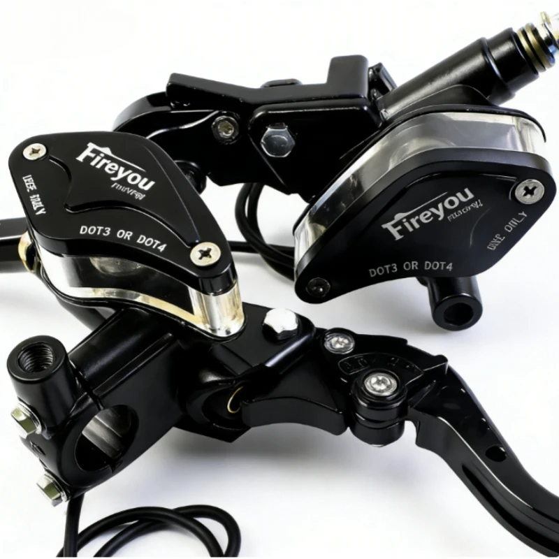 

Универсальный гидравлический тормозной рычаг сцепления с ручкой, изготовленный на ЧПУ, главный тормозной цилиндр для мотоциклов Yamaha Kawasaki, гоночные запчасти