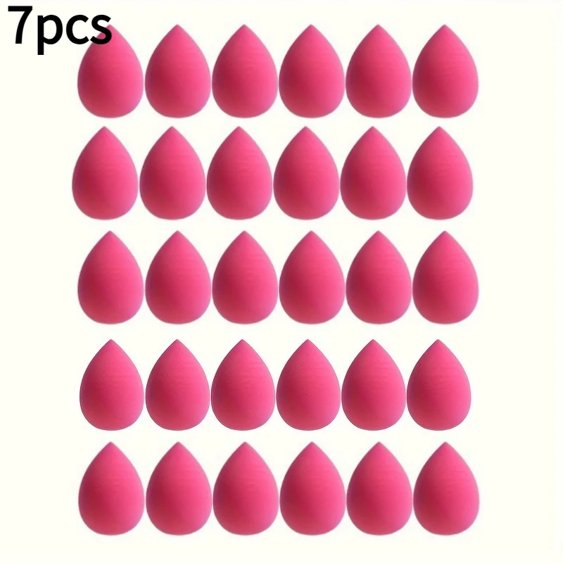 7PCS Ultra-Soft Makeup Sponge - Dry & Wet Use Beauty Blender for Liquid and Powder FoundationPowder Puff