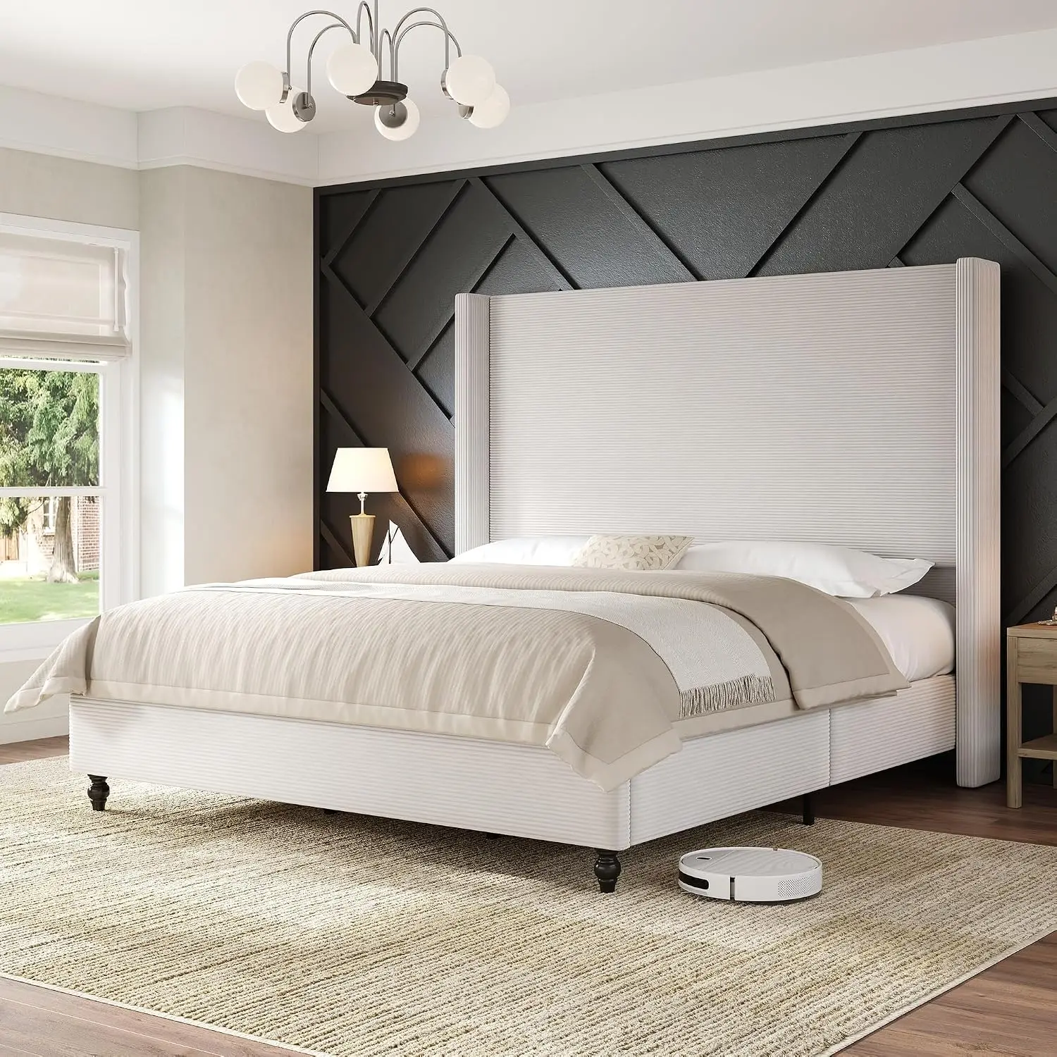 Queen Upholstered Bed Frame with 63