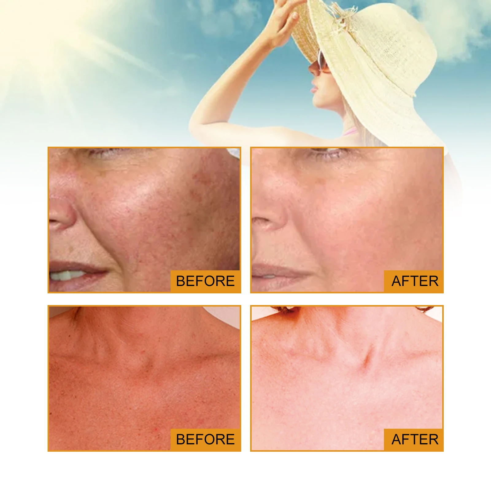 Hoygi واقية من الشمس تبييض الوجه واقية من الشمس عزل ماكياج قاعدة ترطيب منعش الأشعة فوق البنفسجية واقية من الشمس كريم تبييض البشرة #4