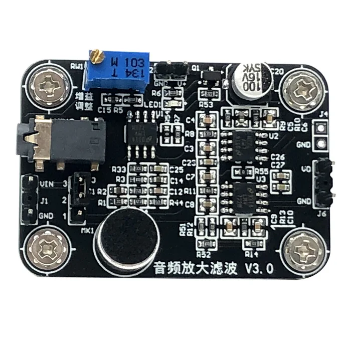 

Audio Amplifier Filter Module Audio Signal Conditioning Amplifier Filter Head Input Board 4th Order Bandpass