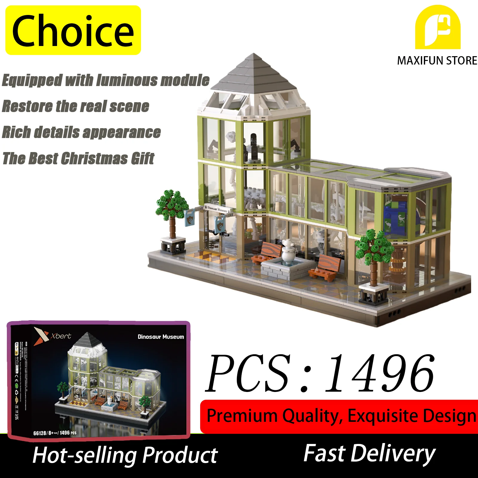 MOC 2800 + قطعة متحف الديناصورات اللبنات مجموعة العمارة سلسلة ألعاب تعليمية عرض مكتبي نموذج الأطفال الكبار هدية #1