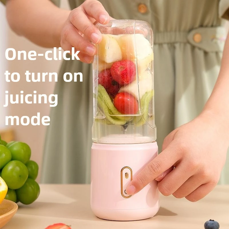 500 ミリリットルガラス自動ジューサー果物と野菜抽出器充電式多機能家庭用ジューサー電気オレンジ