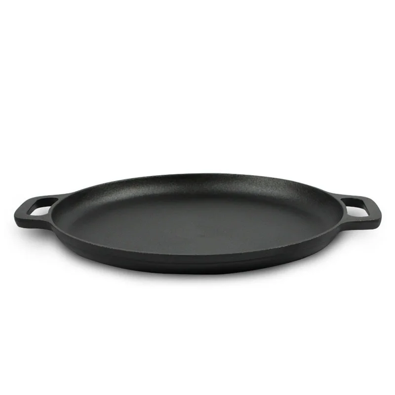 240305 Camping Tools Flat Bottom Iron Pot Baking Tray