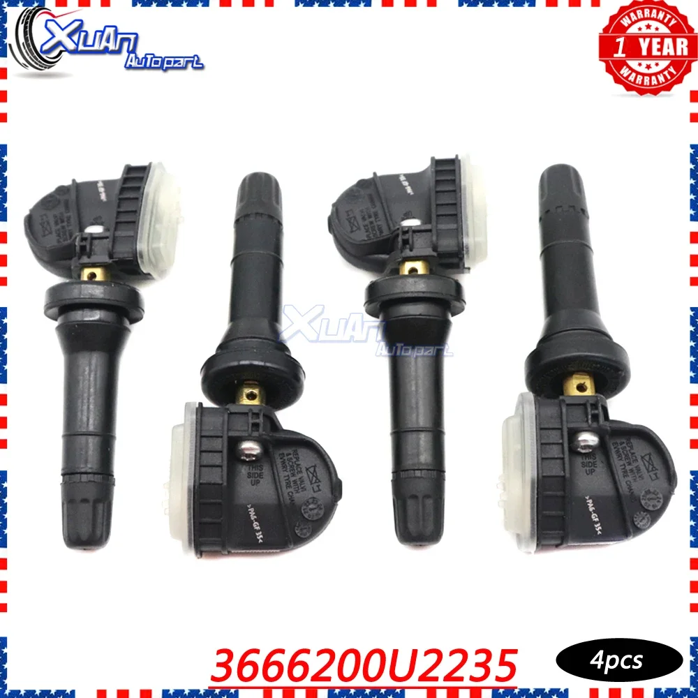 

XUAN 4PCS Tire Pressure Monitor Sensor TPMS 3666200U2235 For JAC Refine M5 M6 R3 S3 S7 2014-2019 TP3040001 TP3040050