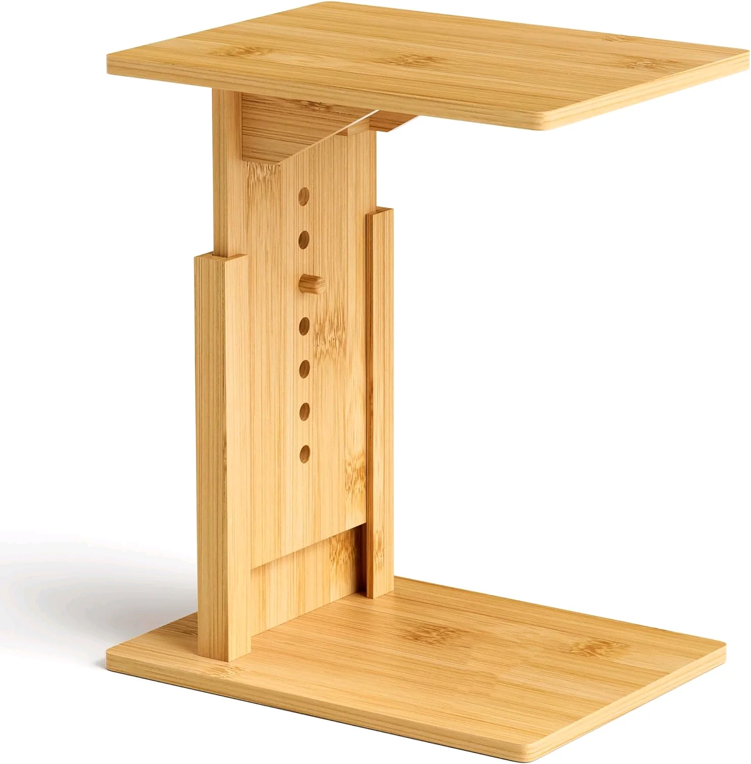 

！@Combohome Adjustable Contemporary Snack Bedroom Bamboo C End Bed Sofa Coffee Side Table