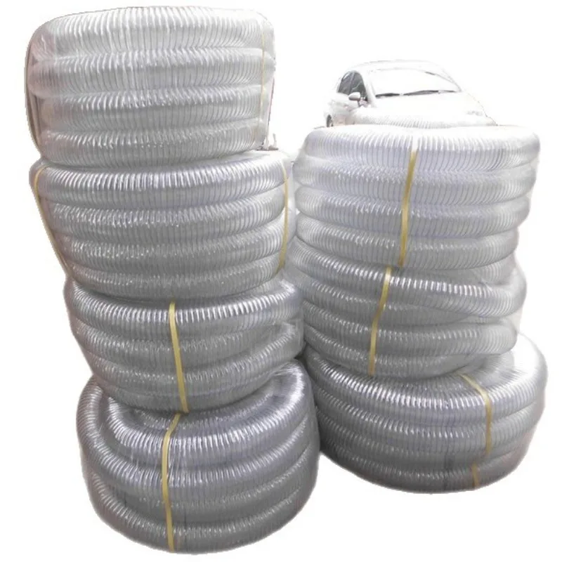 vacuum cleaner vacuum pipe 3 4 5 6 8 inch transparent pipe with steel wire woodworking vacuum pipe