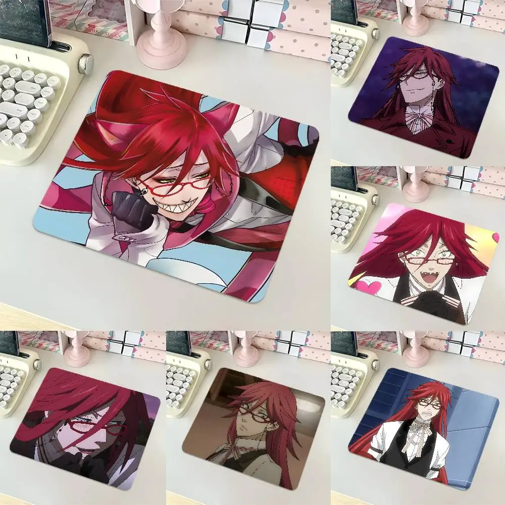 Grell Sutcliff Mousepad Small LockEdge Mouse Pad For Gamers Computer Desk Pad Rectangular Anti-slip Rubber