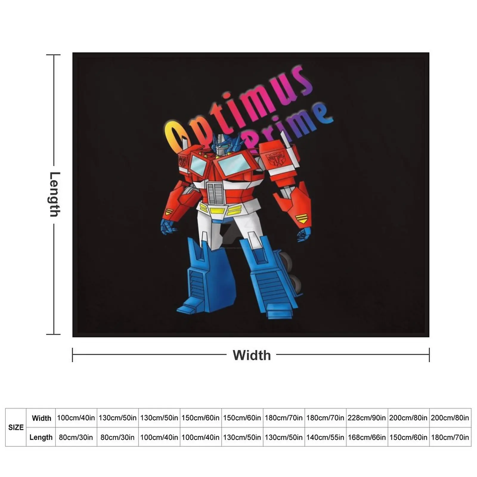 Optimus Prime, Transformers, Cartoon Throw Blanket Vintage Summer Soft Plush Plaid Blankets