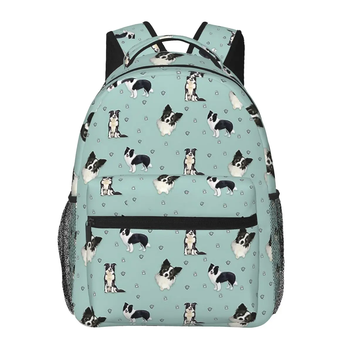 

Border Collie Backpacks Boys Girls Bookbag Students School Bags Cartoon Kids Rucksack Shoulder Bag Large Capacity