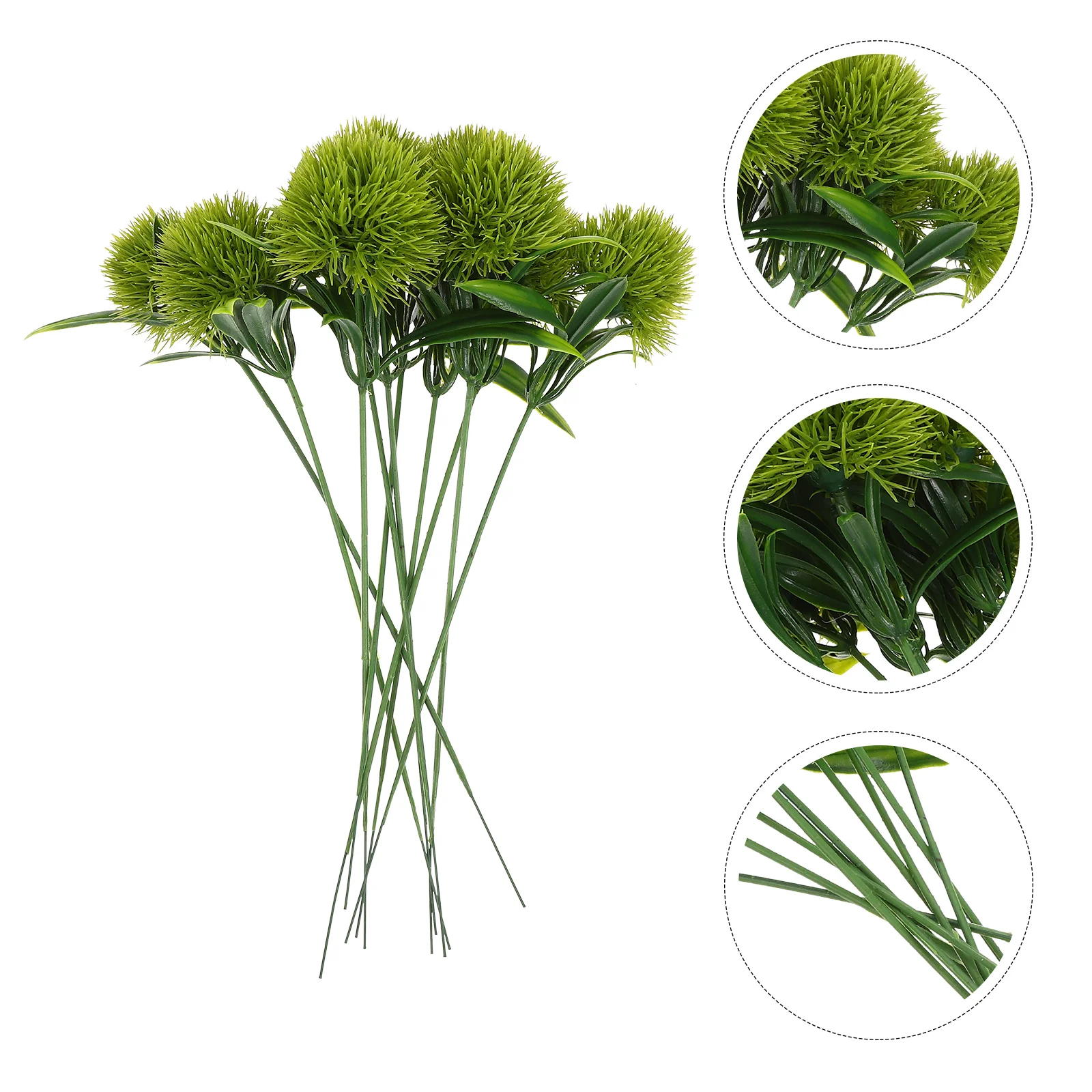 10 Pcs Artificial Dandelion Faux Flower Fresh Wedding Layout Decor Fake Flowers Outdoor Simulated Adornment Dandelions for