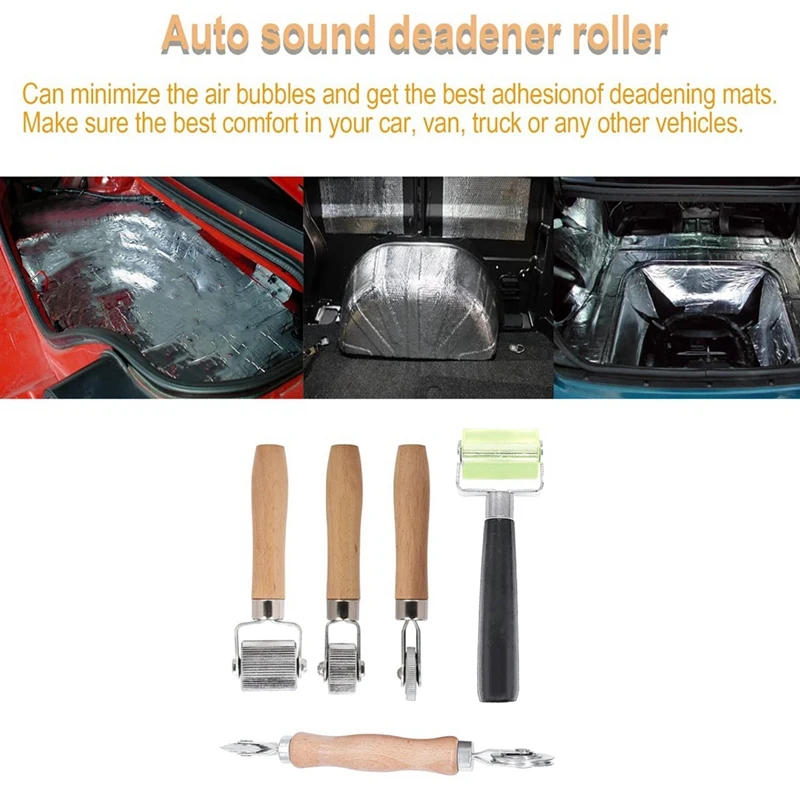 Sound Roller, Sound Deadener Roller Tool Car Sound Deadening Roller Sound Deadener Roller Set,Seam Roller 5 Pcs