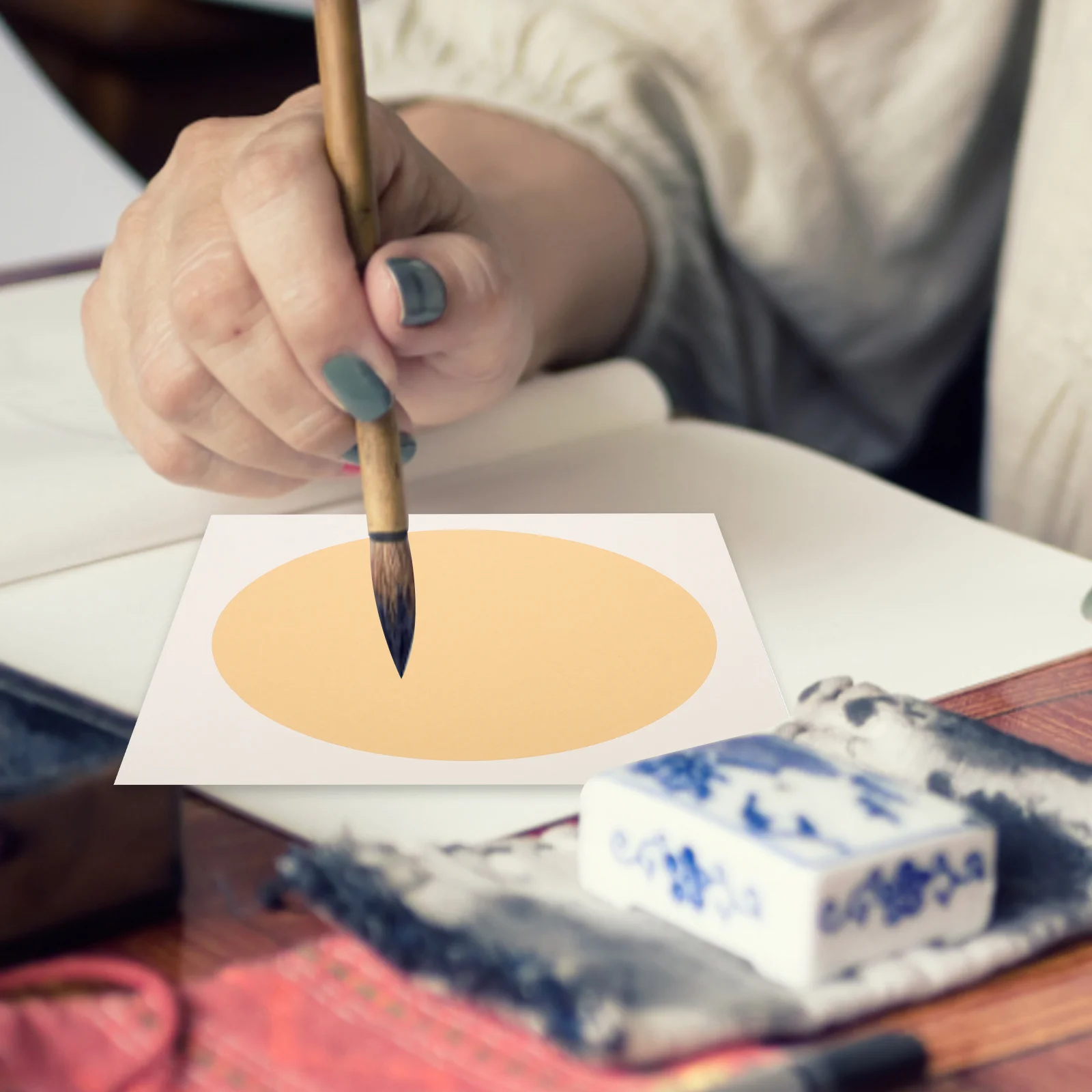 Xuan Paper Mirror Cardstock For Calligraphy Painting Cursive Script Chinese Art Sumi Ink Practice Writing Paper Art