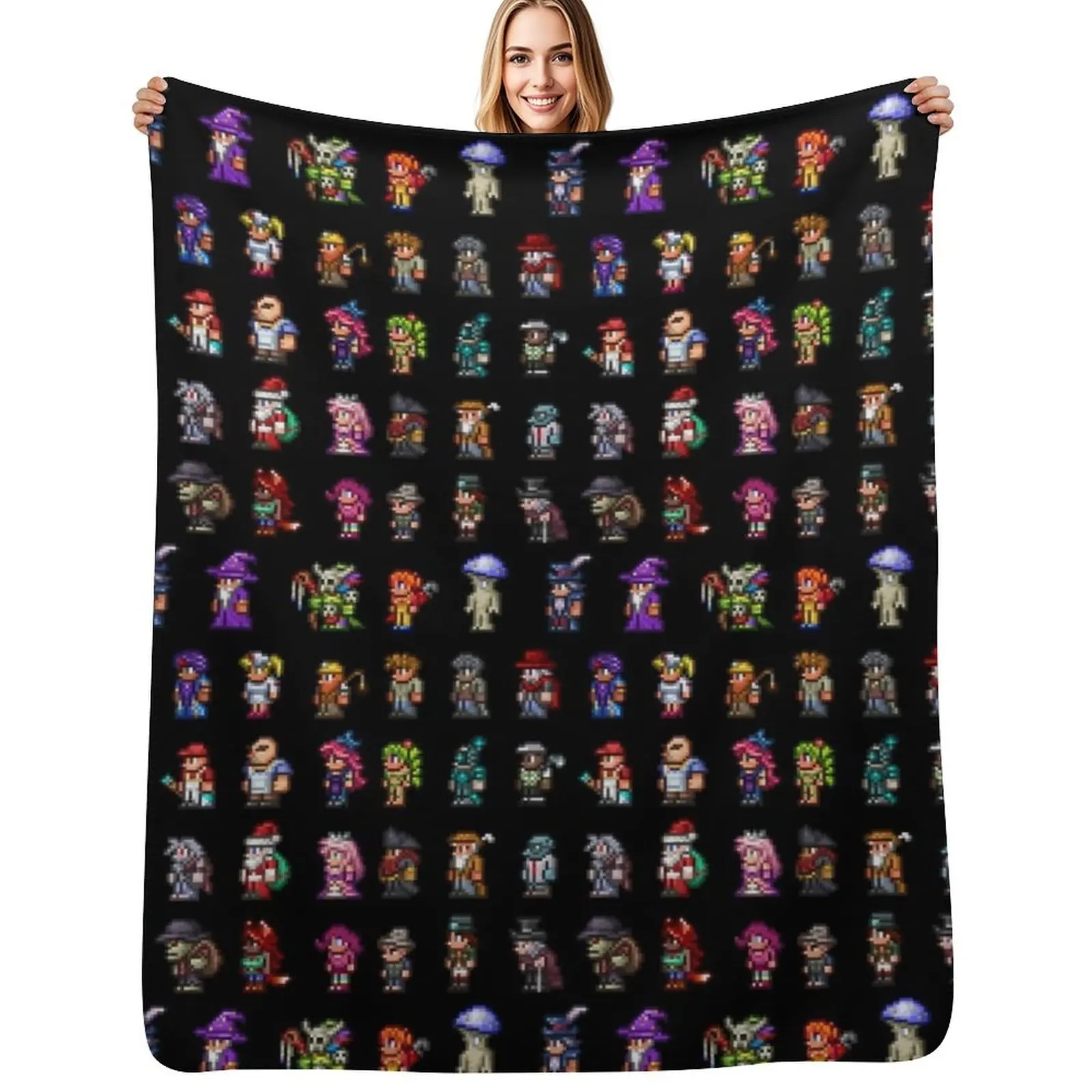 Terraria NPCs Throw Blanket Luxury Designer Soft Vintage Cute cosplay anime Sofas Blankets