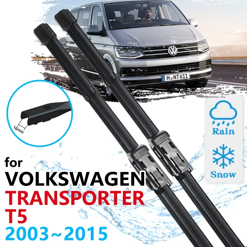 Car Front Wiper Blade For Volkswagen VW Transporter T5 Caravelle Multivan Kombi California 2003~2015 Windscreen Windshield 2014