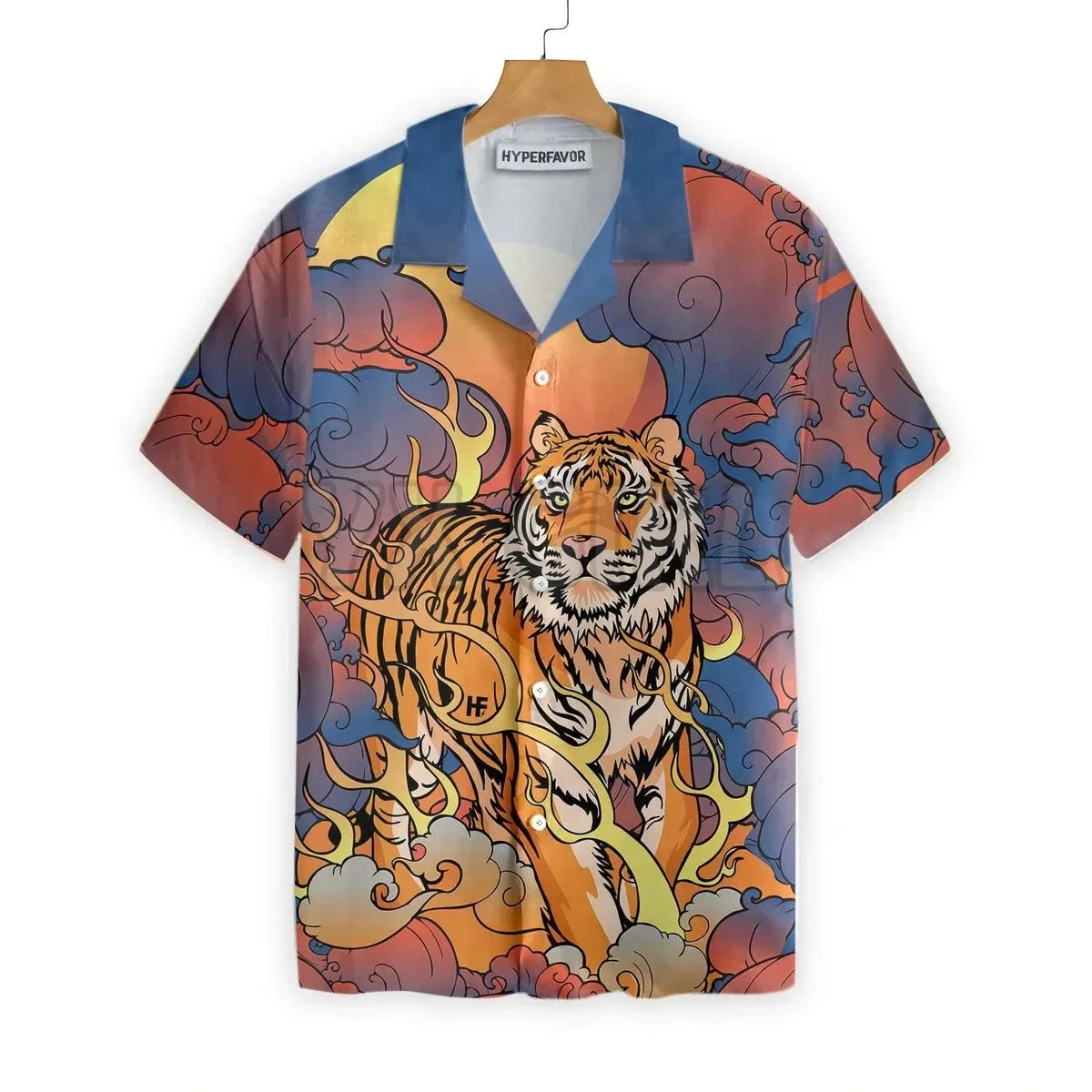 Oriental Powerful Tiger Hawaiian Shirt 3D All Over Printed Hawaiian Shirt Men's For Women's Harajuku Casual Shirt Unisex