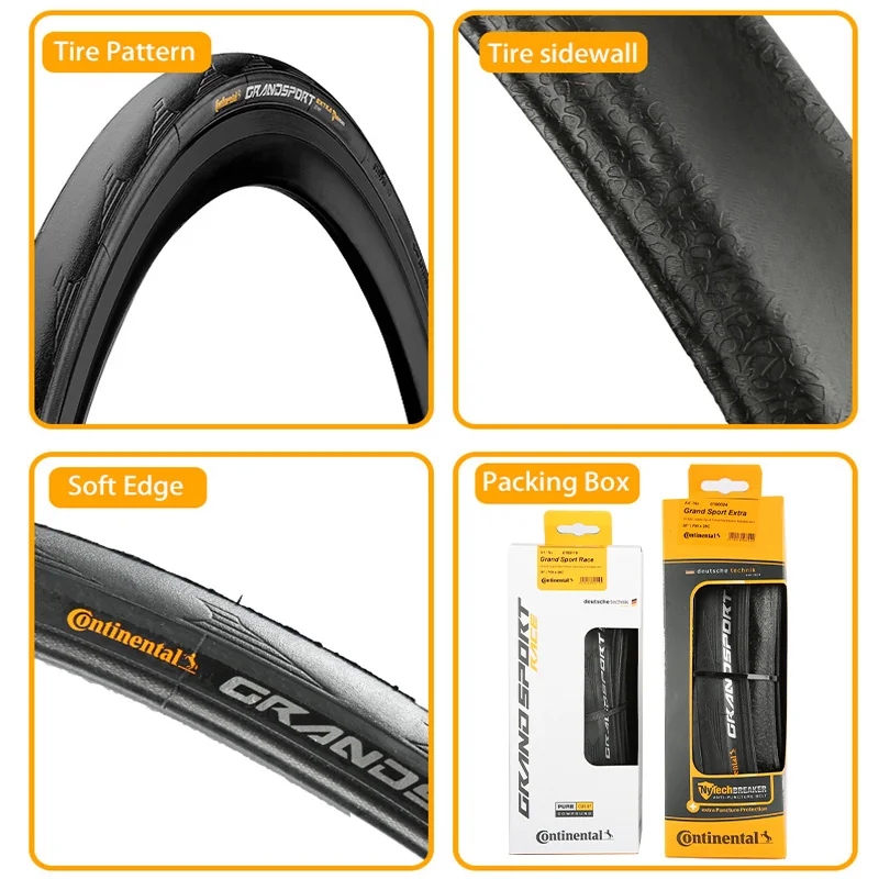 Continental Road Tire ULTRA Sport III & GRAND Sport Race & GP5000 700× 23C /25C/28C Road Bicycle Clincher Foldable Gravel Tire