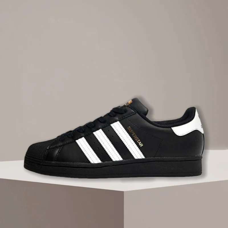 

Кеды Adidas Superstar Trifoliate Gold Label Shell Toe, черно-белые, универсальные, нескользящие, прочные, унисекс, для скейтбординга, EG4959