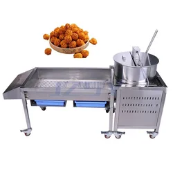 Round Shape Sweet Popcorn Making Machine Gas Heating Mushroom Special Flavored Gas Circular Corn Popper Equipment For Sale