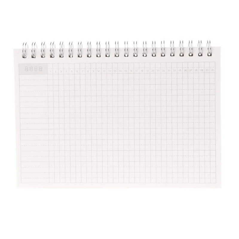 Pianificatore del libro Monthly Daily Agenda Programma del diario vuoto Diario fai -da -te Notebook studio