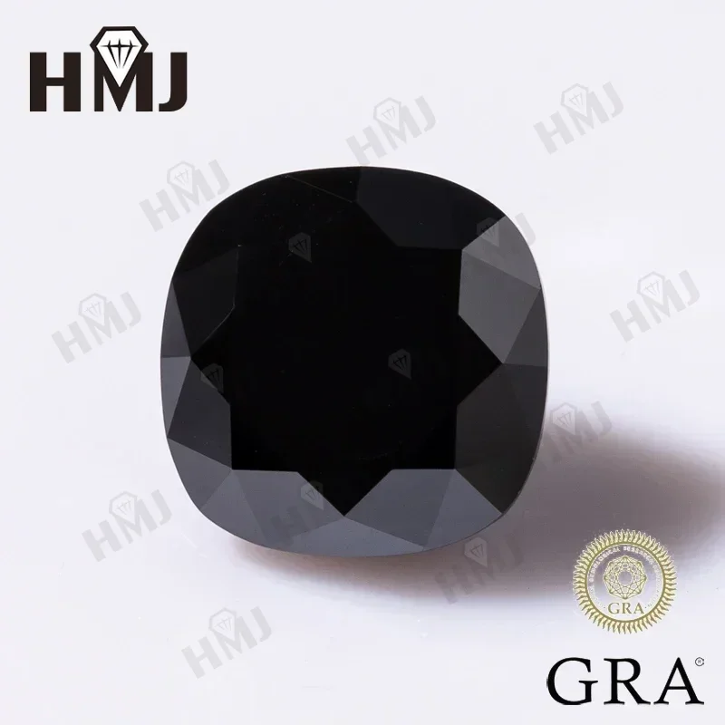 

Black Color Moissanite Stone Cushion Cut 0.5~5.0ct Pass Diamond Tester with GRA Certificate Charm Beads for DIY Jewelry Making