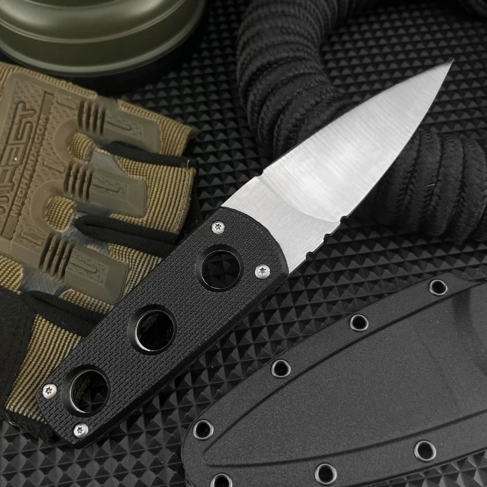 

Нож с фиксированным клинком 440C для охоты и активного отдыха, с ножнами, рукоятью из ABS-пластика, портативный, для джунглей, кемпинга, приключений, спасения, практичный инструмент