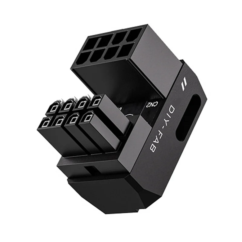 L52A-Power Adattatore a gomito ad angolo retto Adattatore di alimentazione GPU Pcle 3.0 a 8 pin Connettore da 180 gradi per grafica desktop A